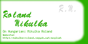 roland mikulka business card